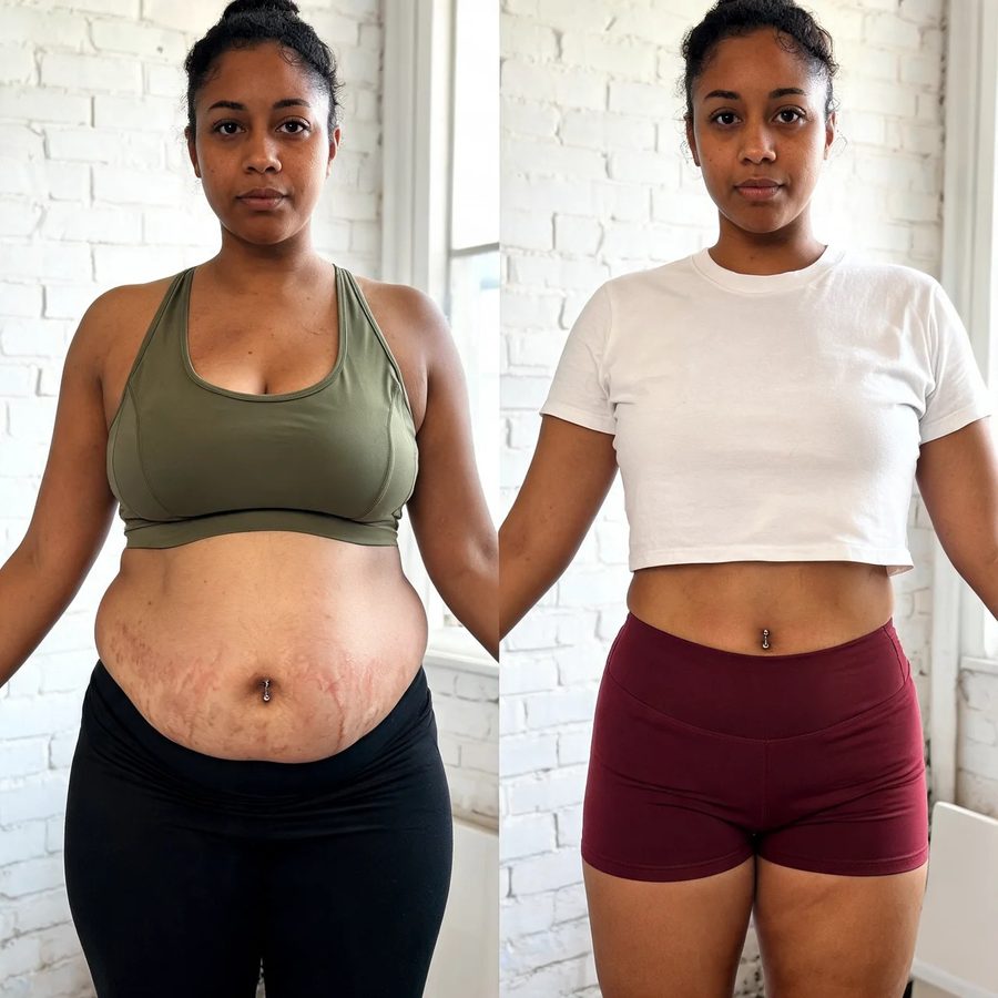 Antes e depois com Sculpiflex